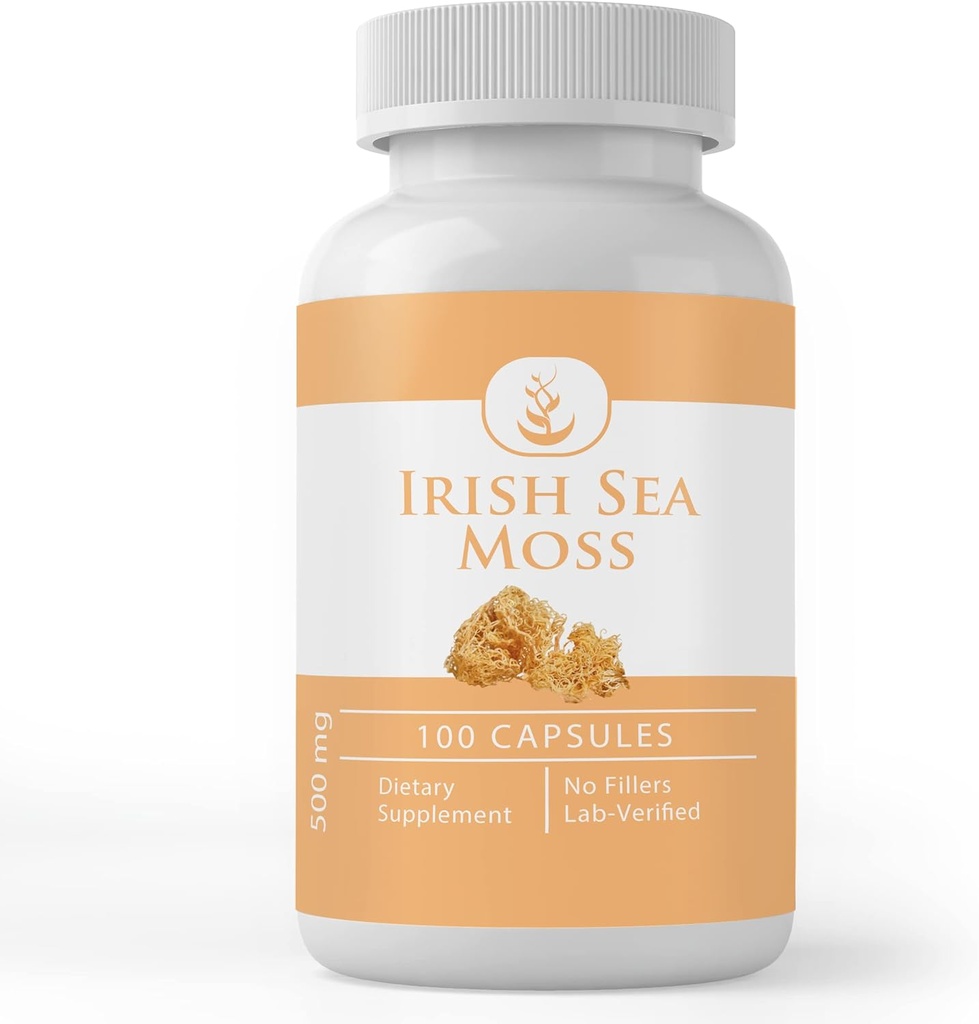 ΑΝΩΤΑΤΑ ΑΡΧΙΚΑ ΣΥΣΤΑΤΙΚΑ Irish Sea Moss (100 κάψουλες) Πάντα καθαρό, χωρίς πρόσθετα ή πληρωτικά, Εργαστήριο Επαληθευμένο