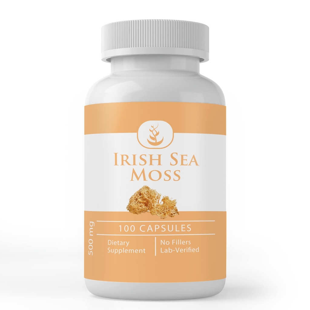 PURE ORIGINAL INGREDIENTS Irish Sea Moss (100 Capsules) Her zaman Pure, No Wordss Or Fillers, Lab