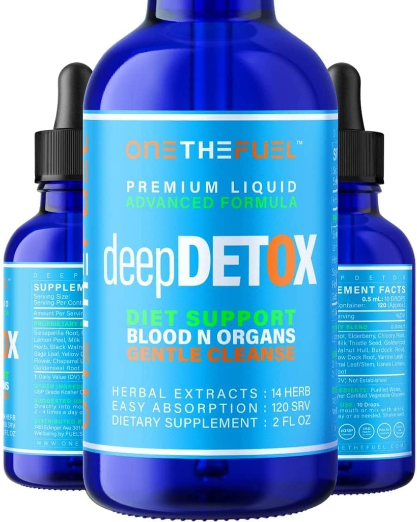Βαθιά Detox 2oz. Φυτική βάση Colon Intestinal Gut Liver Cleanse Detox Υποστήριξη. Καθαρίστε το δέρμα αίματος 100% Φυσικό συμπλήρωμα διατροφής φυτικών ινών. Καθαρή Vegan Fast Απορροφητικό Υγρό Βάμμα