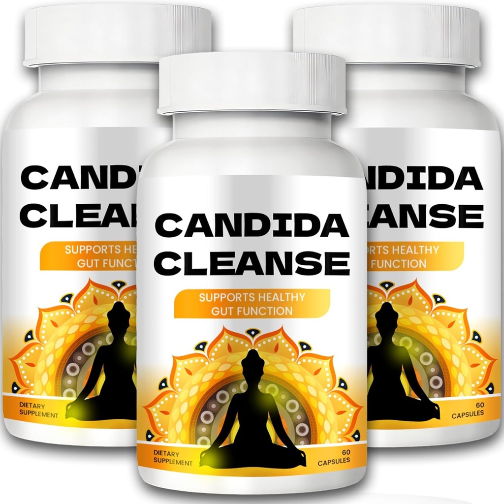 Candida Cleanse - Gut & Colon Support, Advanced Formula - Oregano Leaf, Wormwood, Black Walnut, Caprylic Acid