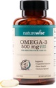 NatureWise Omega 3 Fish Oil - 500 mg ανά χάπι - EPA & DHA - Ανοσολογική υποστήριξη, Εγκέφαλος & Βέλτιστη ευεξία - Γλουτένη και χωρίς σόγια, μη GMO - 60 Softgels[2-Month Supply]