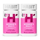 Habit Womens Multi Supplement 2 Pack (120 Capsules) - Yeni Bak, General Health & Wellness, 23 Temel Vitaminler ve Mineraller, Meyve Ekstralar, Folate, Iron, B12, Biotin, Non-GMOMO