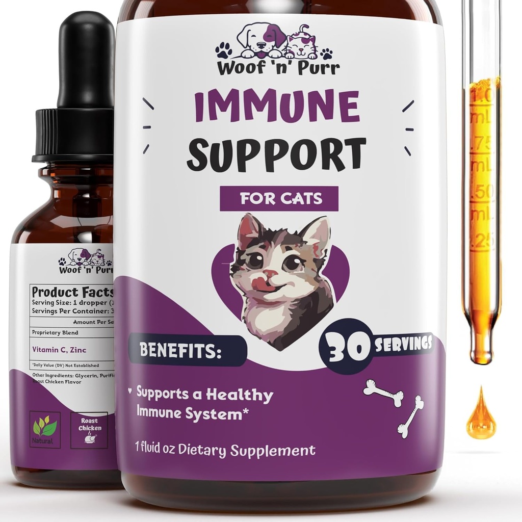 Immune Cats için Destek - Sağlıklı Immune Sistemi Desteklenmesine Yardımcı Olun - Cat Immune Support - Cat Immune Supplement - Immune Support Cats - Cat Immune Support Supplement - Cat Immune Support Supplement - Cat Immune Support Supplement - 1 fl ozune Support Supplement - Cat Immune Support