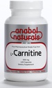 Anabol Naturals L-Carnitine 120 Capsules- 500mg Pure L-Carnitine Per Capsule, 120 Servings