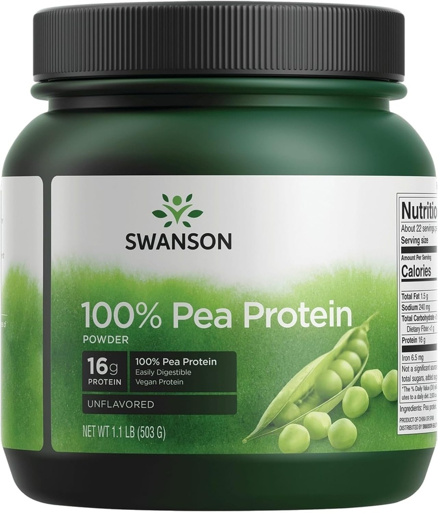 Swanson 100% Καθαρή Πρωτεΐνη Πήκου 1.1 lb (503 g) Pwdr