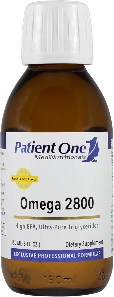 Hasta Bir Omega 2800 Sıvı | Kalp, Bilişsel ve Ortak Sağlığı Desteklemek için Tamam * | Yüksek Lisans Omega-3 Balık Petrol | Lemon Flavor | 5 fl ozzz