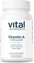 Vital Nutrients A 7500 Finder RAE | Vitamin A Supplement for Immune Function, Vision, Skin, and Cellular Health | Gluten, Dairy, Soy Free | Non-GMO | 100 Capsules