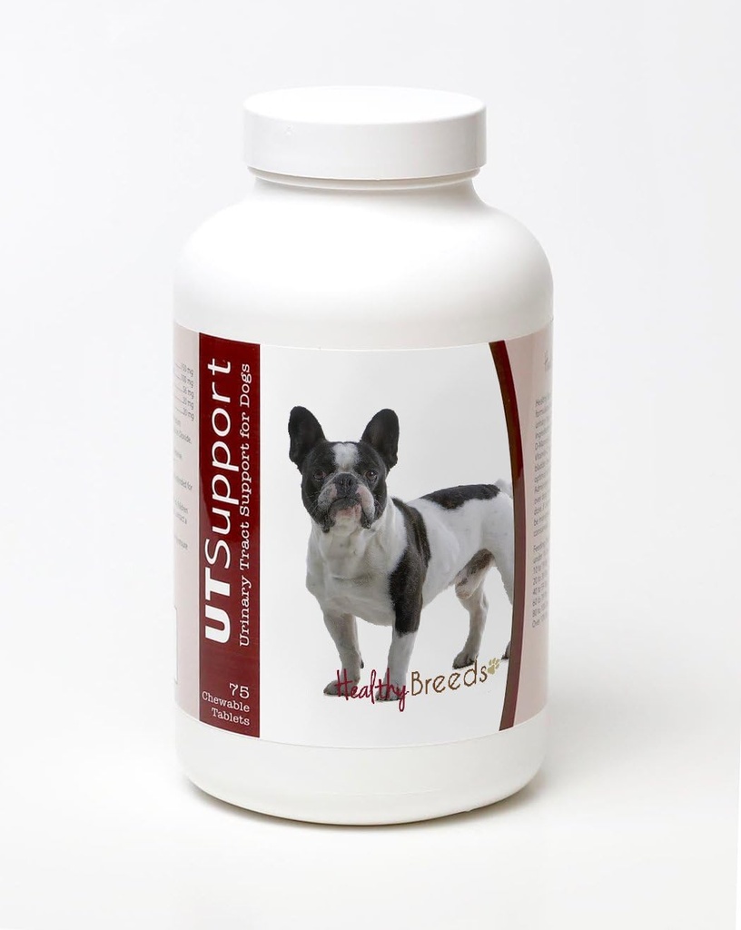 Υγιείς Φυλή Γαλλικό Bulldog Cranberry Chewables 75 Count