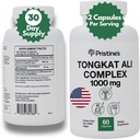 Tongkat Ali 1000MG Extract Supplement -30 Day Supply - Athletic Performance Support - Natural Aphrodisiac, testosteron & Immunity Support - Potent Anti Faydaları