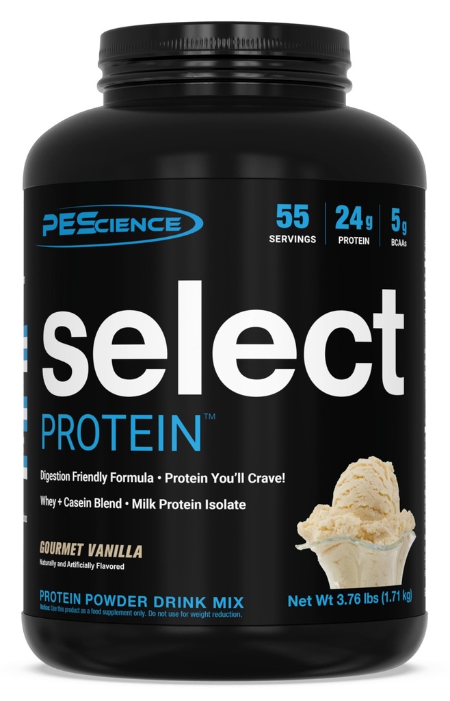 PE Science Protein Toz, Whey ve Casein Blend, Kadınlar ve Erkekler için Temiz Protein Toz, Low Calorie, Low Carb, Keto Friendly, Gluten Free - Gur Vanilla - 55 Hizmet