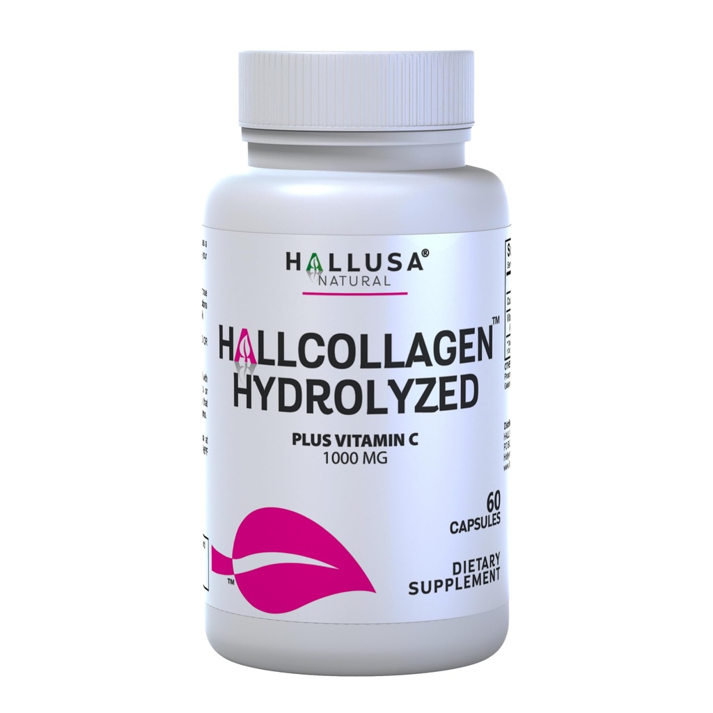 Cólageno Contentlizado - Pastillas de colágeno - Piel, arrugas y antienvejecimiento - Fortalecimiento del Cabello y uñas – Dolor en articulaciones – Collagen HYDROLIZED Plus C 1000 MG 60 Cap