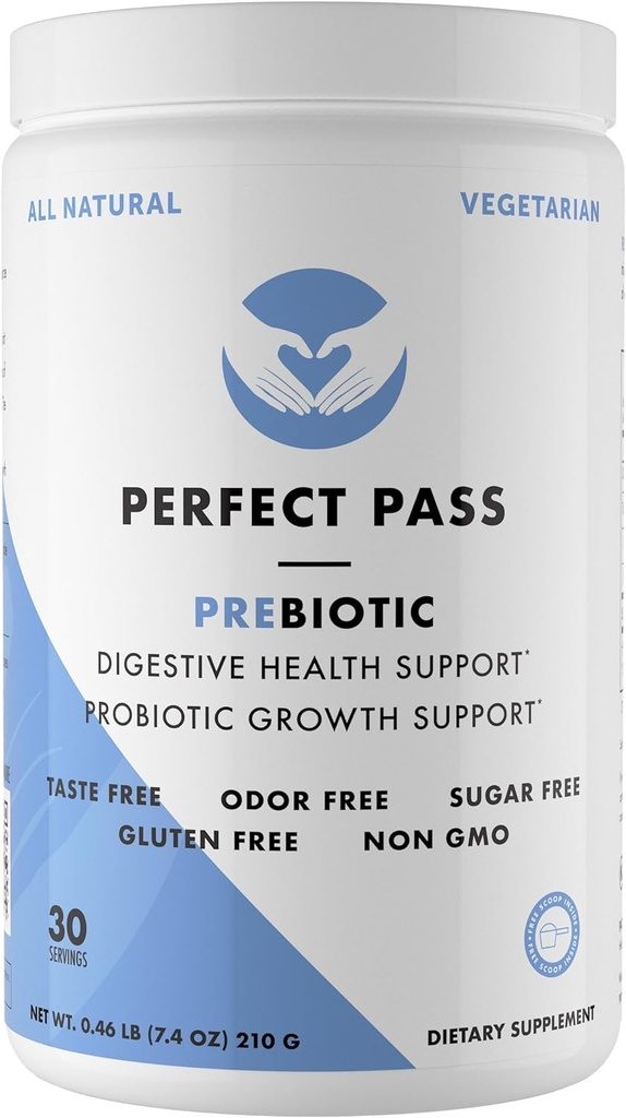 PERFECT PASS Prebiotic PHGG Εν μέρει υδρολυμένη Guar Gum 210g σκόνη - 100% φυσικό χωρίς γλουτένη μη GMO - πιστοποιημένη χορτοφαγική ζάχαρη Kosher δωρεάν