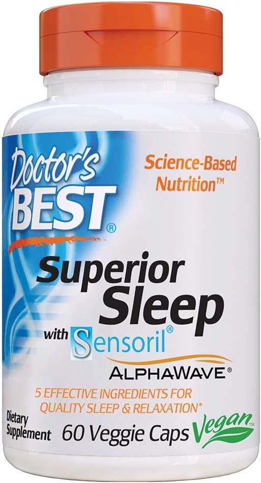 Doktor'un Sensörle En İyi Üstün Uyku, Formula Contains Ashwagandha, 5-HTP, L-Theanine & GABA, 60 Kont