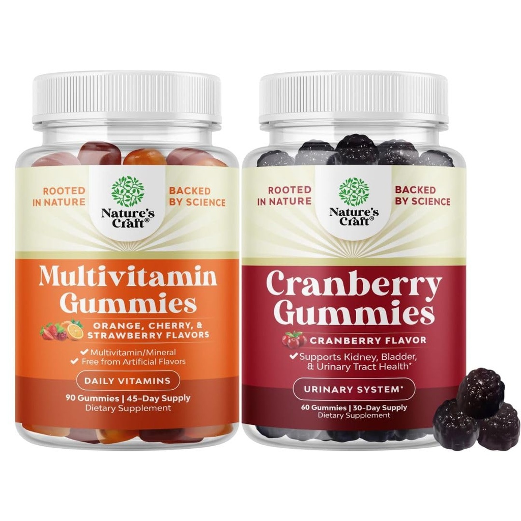 Έντονη καθημερινή πολυβιταμίνη Gummies για ενήλικες και φυσικά Cranberry Gummies για γυναίκες και άνδρες - Wellness Blend της βιταμίνης D A C E B12 ψευδάργυρος και βιοτίνη - Επιπλέον δύναμη Νόστιμο Αντιοξειδωτικό