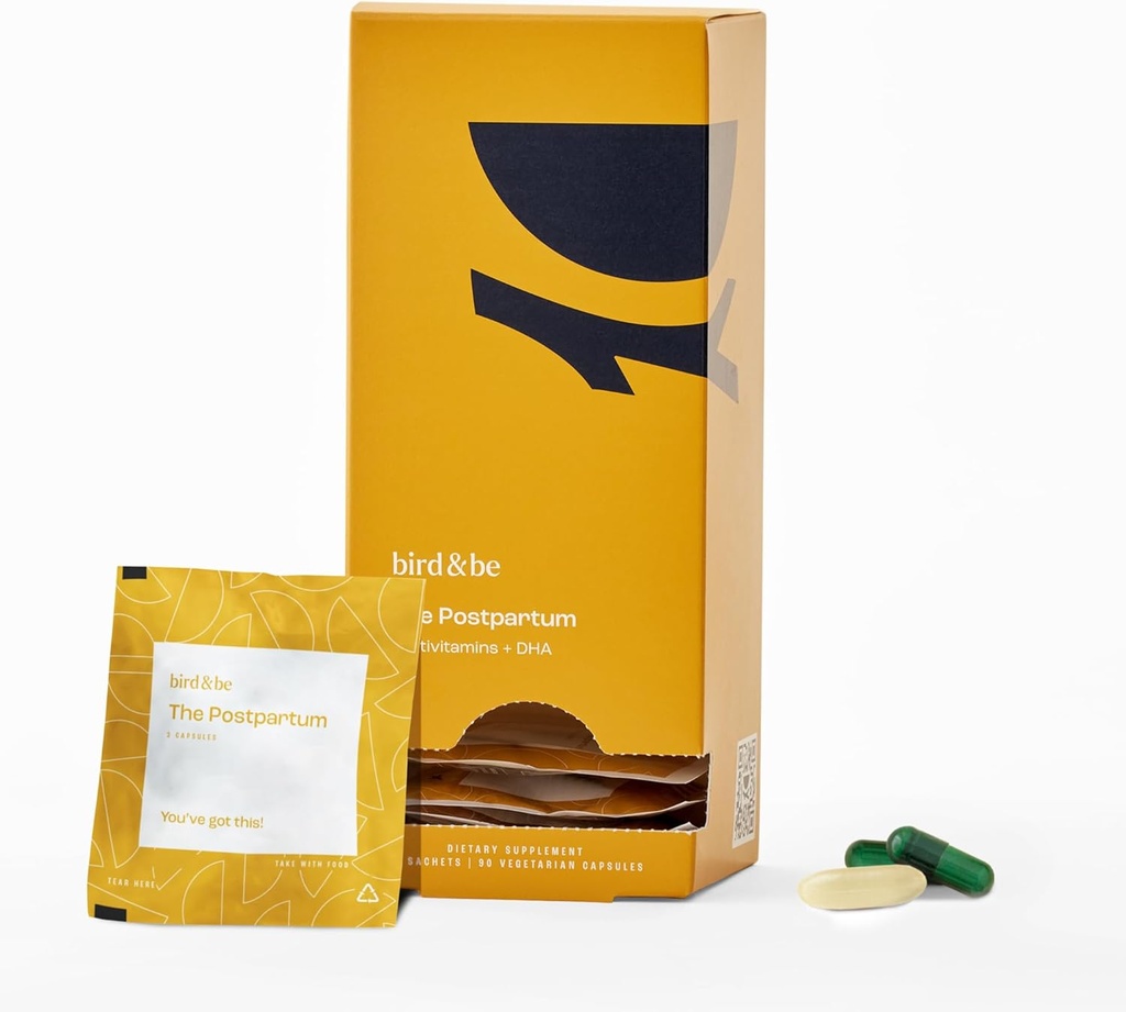 Postpartum - Dördüncü Trimester'inizi Yakıt Etmek - Hormonları ve Kurtarmayı Desteklemek için Doktorlar tarafından formüle edilen - DHA (Omega-3), Demir, Choline, B12-30-Day Supply