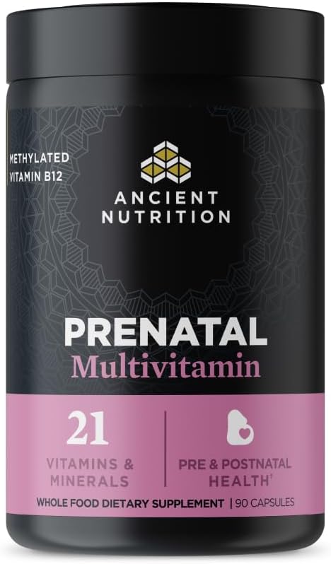 Eski Beslenme Prenatal Vitaminleri, C vitamini, B12, Magnezyum ve Folate ile Kadınlar için Multivitamin, Hamile ve Ferttitude Health, 90 Cttness Health, 90 Cttance