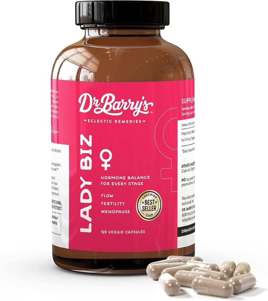 Dr. Barry's Lady We | Kadınlar için Hormonal Denge | Kadınlar için Fertness & Menopause Destek, Estrogen & Mood Destek. 120 Capsules, 30 Day Supply
