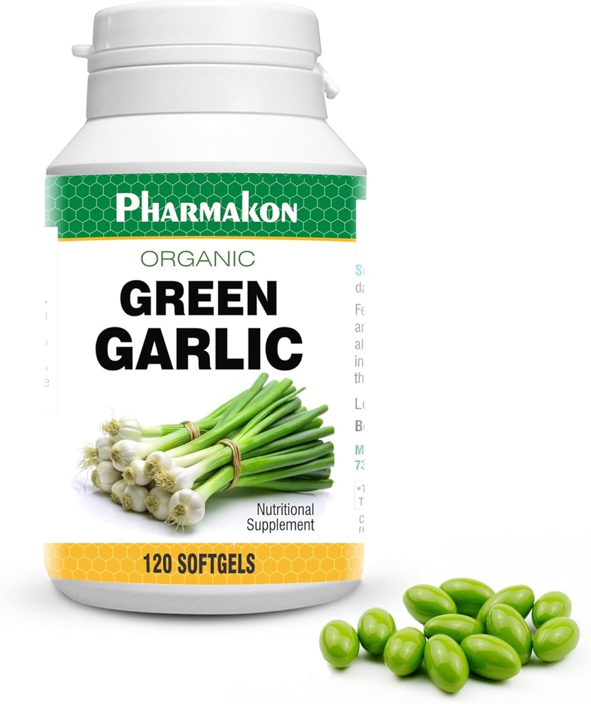 Organik Yeşil,, Potent Softgels, Wholesome, Azaltılmış Odor.