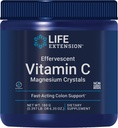 Life Extension Effervescent Vitamin C Crystals, Occasional Constipation, Gluten-Free, Non-GMO, Vegetarian, Net Wt. 180 Gramsional