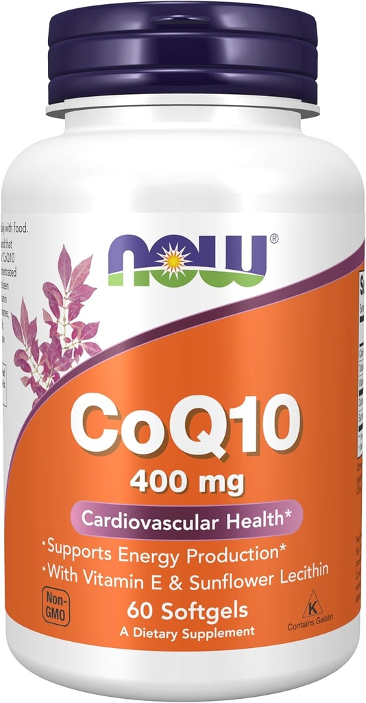 Şimdi Gıdalar Tamamlar, CoQ10 400 mg, Farm Grade, Fermentation tarafından üretilen All-Trans Form, 60 Softgels