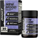 ONNIT New Mood Daily Stress Support Capsules, IGENTM Non-GMO Tested, Sleep and Mood Support Supplement for Men and Women, Daily Stress Management Capsules, 30 Count Count Count Count