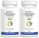 Liposomal Fisetin, Quercetin Supplements 1200 mg per Service,High Abors Polyols Antioksis for Women,Men,Non-GMO,Gluten-Free,2 Şişe-120 Softgels