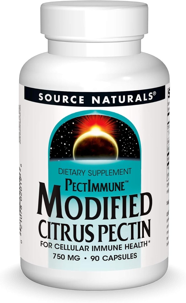Source Naturals Pectimune, Τροποποιημένη Πεκτίνη Εσπεριδοειδών, Για Κυτταρική Ανοσολογική Υγεία *, 750 mg - 90 Κάψουλες