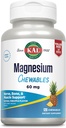 KALEM Chewables - Magnezyum Citrate for Nerve, Muscle, and Bone Support - Eklenmedi Şeker, Vegan Supplement - 60-Day Garanti - Pineapple Flavor - 120 Hizmet, 120 Chewable Tabletler