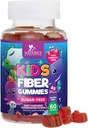 Kids Fiber Gummies 4g – Prebiotic Fiber Supplement for Digestive Health, Regularity & Immune Support – Sugar Free & Plant-based Fiber – Φυσικό άρωμα βατόμουρου – Vegan, χωρίς γλουτένη – 60 Gummies