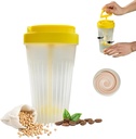 MIUPOO Stirring Bottle,Durable Stir Cup for Stirring Beverage,Small Blender Shaker Bottle,Reusable Coffee Cup Suitable for Mixing Coffee, Protein Shakes, Smoothies, Pre Exercise Supplements and Drinks