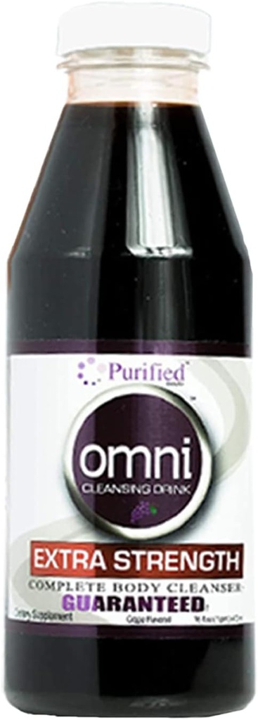 Wellgenix Omni Herbal Cleanse Detox Drink - 16oz Grape Flavor - Detox Cleanse - Quick One Hour Detox Drink - Flush Your System of Toxins for a Full Body Detox Cleanse