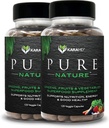 KaraMD Pure Nature | Yeşiller, Meyve ve Veggies Supplement | Vitaminler, Fiber & Antioksiler | Enerji ve Digestion için 20 Meyve ve Sebzeler | Gluten Free & Vegan Dostu (2 Paket)