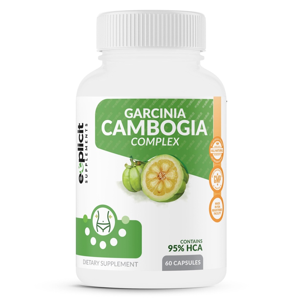 Garcinia Cambogia% 95 HCA - Doğal, Basit ve Saf Kilo kaybı Tamam - Max Strength 1400 mg - 1 ay