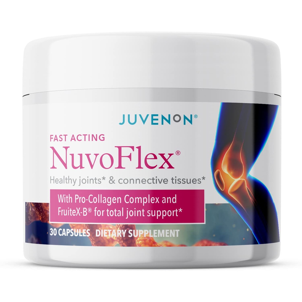 Juvenon NuvoFlex | Glucosamine ile Ortak Destek Supplement, Chondroitin, Vitamin K, B, Mobility & Relief (30 Capsules)