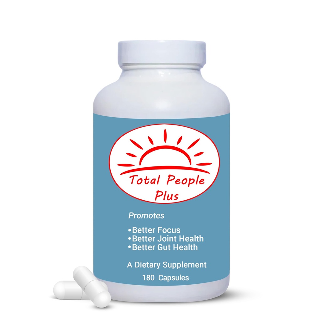 Total People Plus - Multivitamin & Minerals for Yetişkinler - Diyetsel Supplements Rich in Major Minerals with Mix of Vitamins A, D, and E - Boosts Energy and Vitality - 180 Capsules