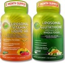 ΣΥΜΠΛΗΡΩΜΑΤΑ STUDIO Liposomal Vitamin C 1100mg Liquid Gel Κάψουλες - Δέσιμο με - Liposomal Glutathionone 500mg Συμπλήρωμα