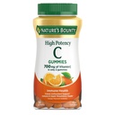 Nature's Bounty Vitamin C Gummies 700 mg, High Potency Vitamin C Chewable Gummies for Yetişkinler, Immune Support Supplement, Diyetary Supplement, Orange Flavor, 60 Ct