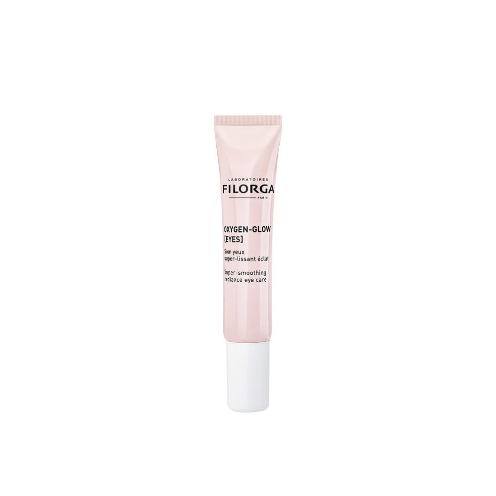 Filorga Oksijen-Glow Super Smoothing Eye Cream, Hyaluronic Acid ve Enzymes For Rapid Daily Treatment of Tired Eyes, Puffiness, and Dark Circles, 0,5 Fl Oz (Pack of 1)