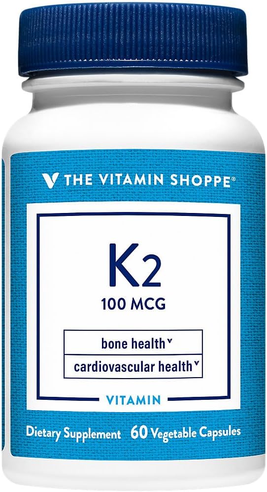 Shoppe Vitamin K2-100 MCG (60 Vegetarian Capsules)