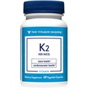 Shoppe Vitamin K2-100 MCG (60 Vegetarian Capsules)