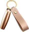 Small Pill Organizer with Keychain, Mini Pill Bottle/Gold Pill Container for Purse, Metal Waterproof Pill Box.
