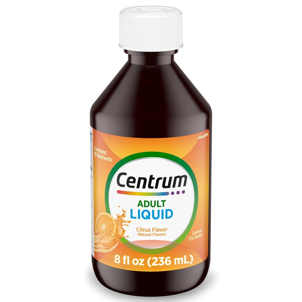 Yetişkin, Multivitamin / Multimineral Supplement ile B Vitaminleri ve Antioksis, Citrus Flavor - 8 Fl Oz Oz