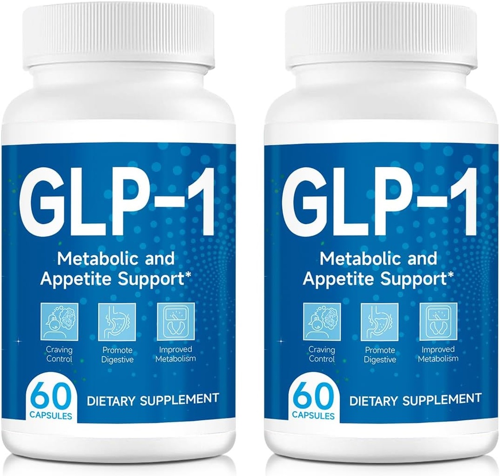 GLP-1 Support,GLP-1 Supplement, Support GLP-1 Natural, Natural GLP-1 Supplement for Men and Women, Take Before Meal - 60 Capsule | 2 Packs