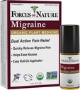 Nature Natural, Organic Migraine Pain Relief Topical Roll-on, Supports Prodrome, Aura, Headache, Fatigue, Işık ve Ses Hassaslığı, Migraines ile Nausea Associated, 0.14 Fl Oz