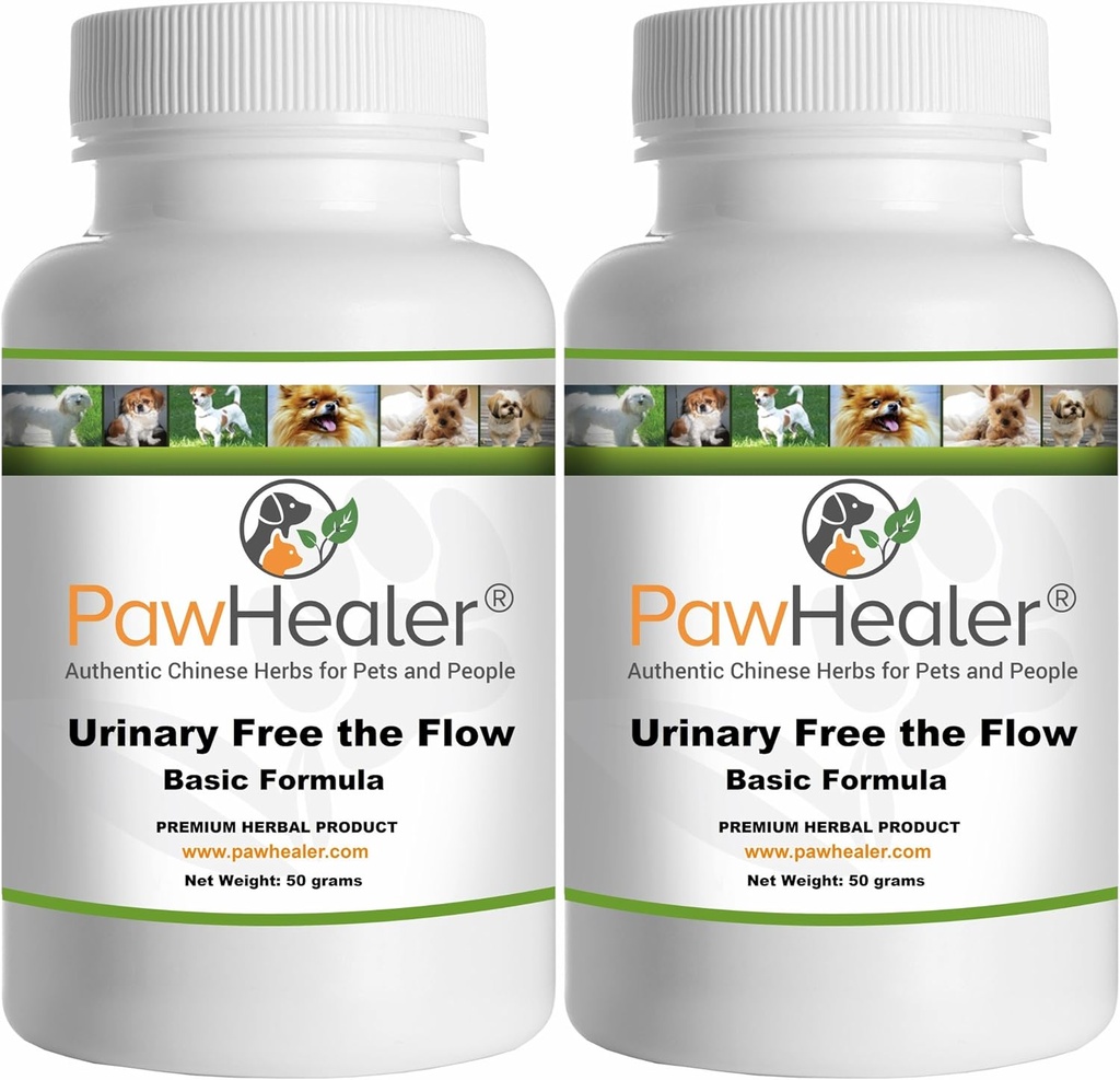 Urinary Free The Flow-Basic - Bladder Stones Köpekler - 2 Paket - Köpeklerde Doğal Remedy Stone Önleme - 50 Grams /ea - Herbal Toz - Yiyecekye Mix