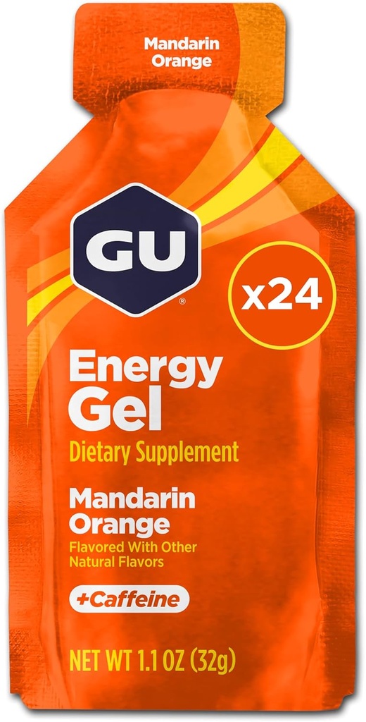 GU Energy Original Sports Nutrition Energy Gel, Μανταρίνι Πορτοκάλι, 24 Count Box