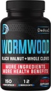 Premium Wormwood Extract Κάψουλες - 5 Μήνες Προμήθεια για το ανοσοποιητικό - 12 Βότανα Αναμειγνύονται με Black Walnut Φύλλα, Ginger, Turmeric & More - 150 Counts