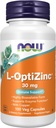 NOW Συμπληρώματα τροφίμων, L-OptiZinc® 30 mg με χαλκό, εξαιρετικά βιοδιαθέσιμη μορφή, ανοσοποιητική υποστήριξη*, 100 κάψουλες Veg