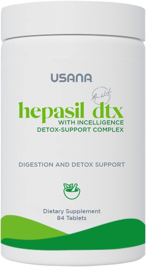 USANA - Hepasil DTX InCelligence ile - Kapsamlı Sağlık, Koruma, Wellness & Vitality için Kompleks - 84 Tablet (28-Day Supply)