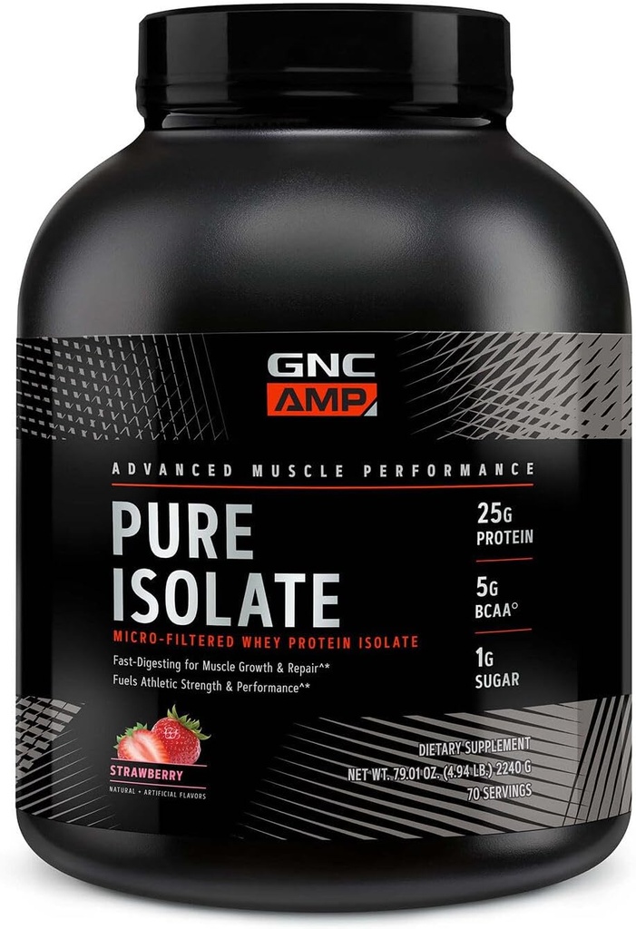 GNC AMP Pure Isolate Whey proteini - Strawberry (70 hizmet)